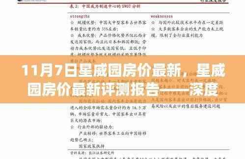星威园最新房价评测报告,深度剖析与解读,11月7日更新
