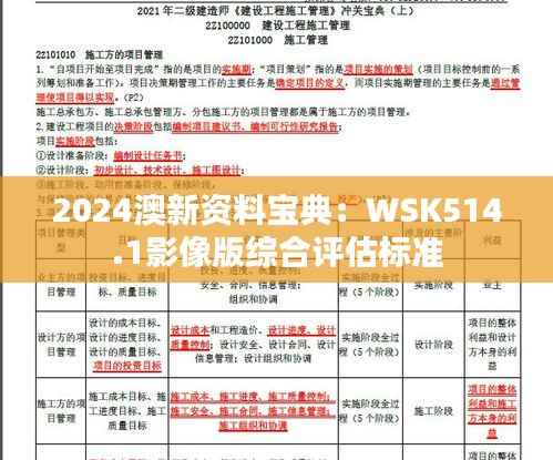 2024澳新资料宝典：WSK514.1影像版综合评估标准