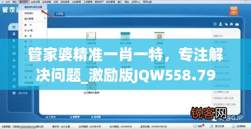 管家婆精准一肖一特,专注解决问题_激励版JQW558.79