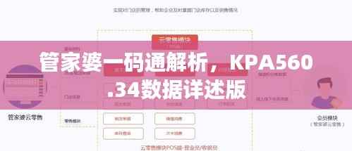 管家婆一码通解析,KPA560.34数据详述版
