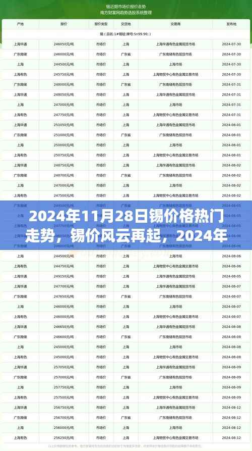 深度解析，锡价风云再起，锡市场走势预测（2024年11月28日）