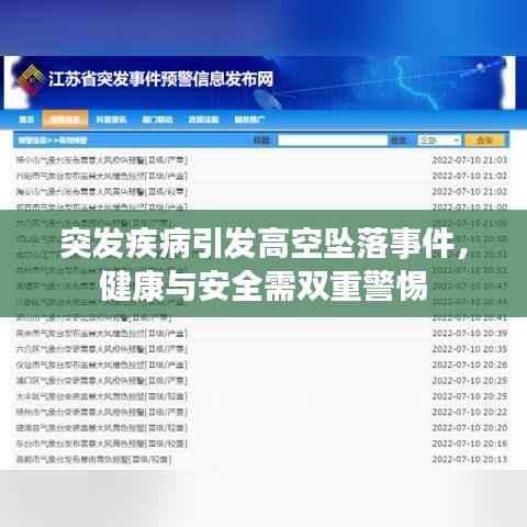 突发疾病引发高空坠落事件，健康与安全需双重警惕