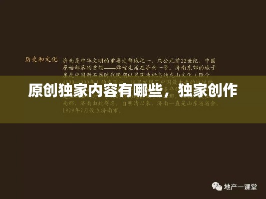 原创独家内容有哪些,独家创作