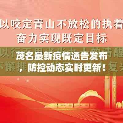 茂名最新疫情通告发布,防控动态实时更新!
