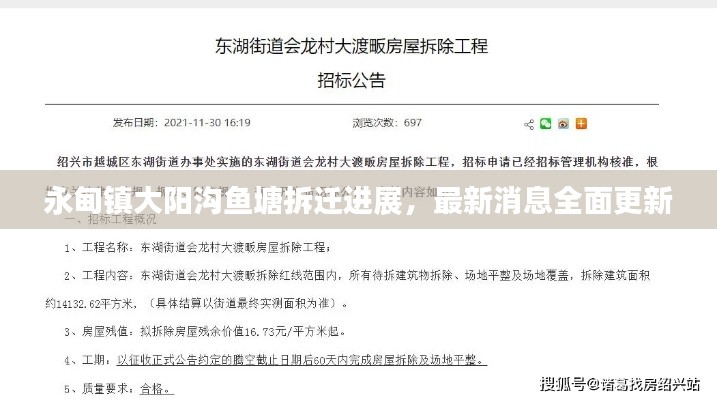 永甸镇大阳沟鱼塘拆迁进展,最新消息全面更新