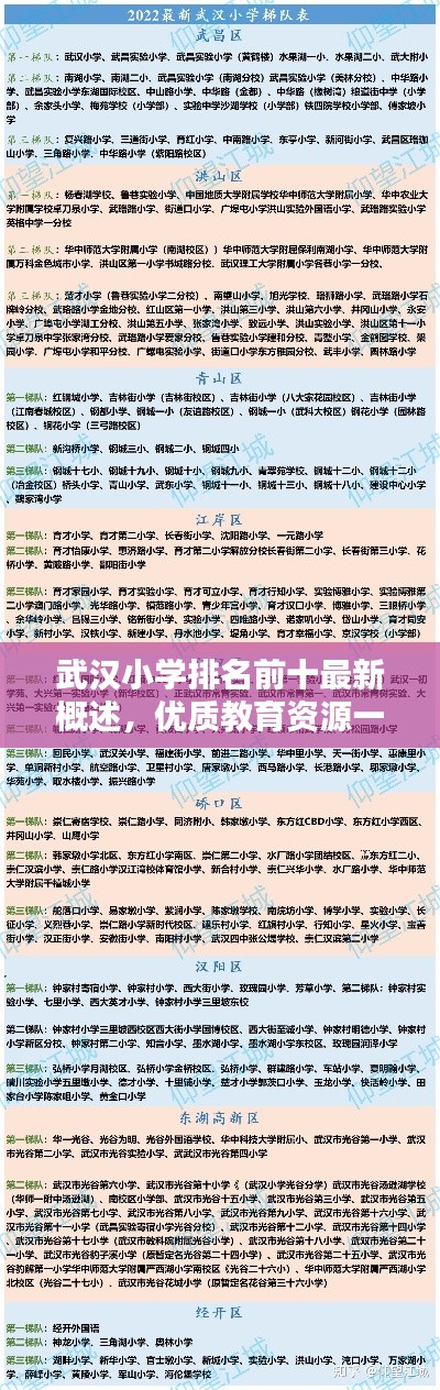 武汉小学排名前十最新概述，优质教育资源一网打尽！